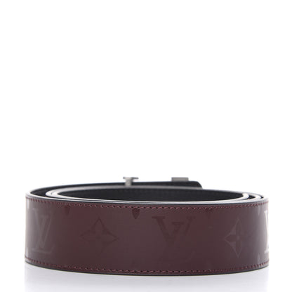 Louis Vuitton Calfskin Illusion Monogram 40mm LV Pyramide Belt 100 40 Burgundy 2 of 8