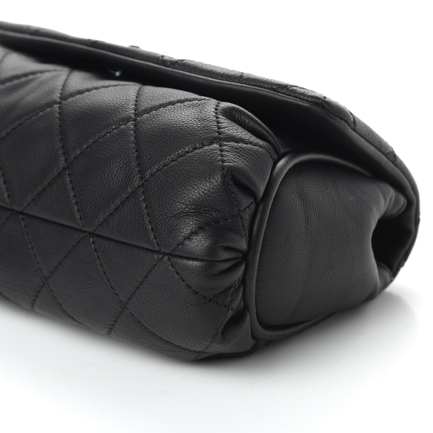 Chanel Grained Calfskin Single Flap Black 7 of 11