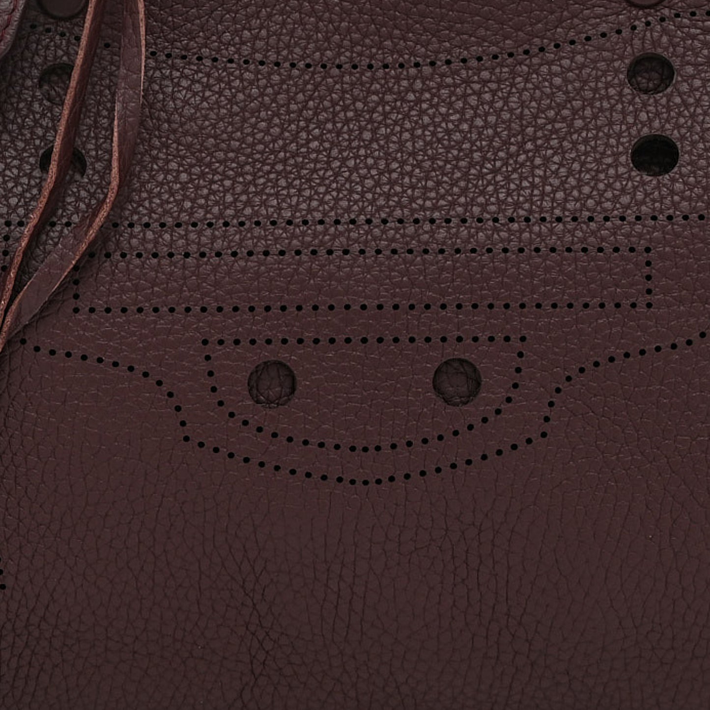Veau Grana Perforated Blackout Hardware S City Rouge Acajou