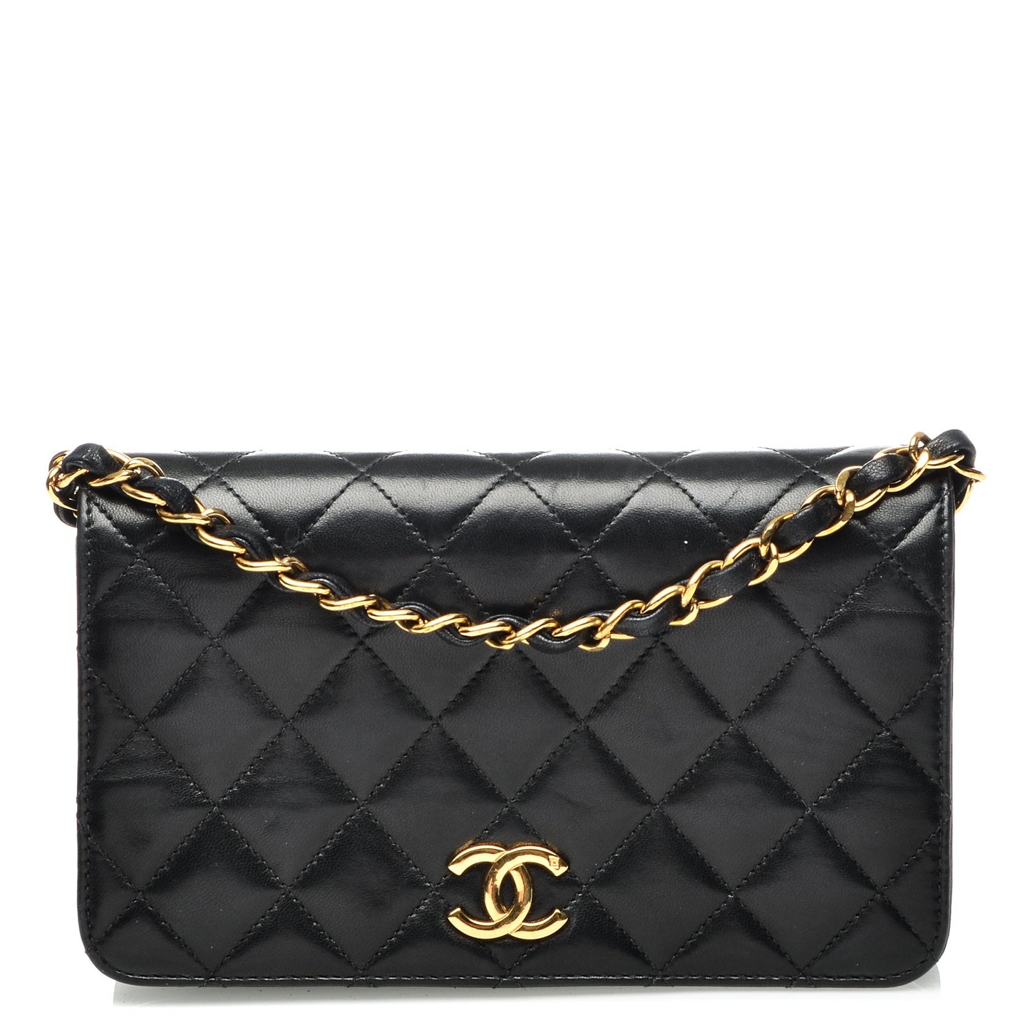 Lambskin Quilted Mini Flap Black