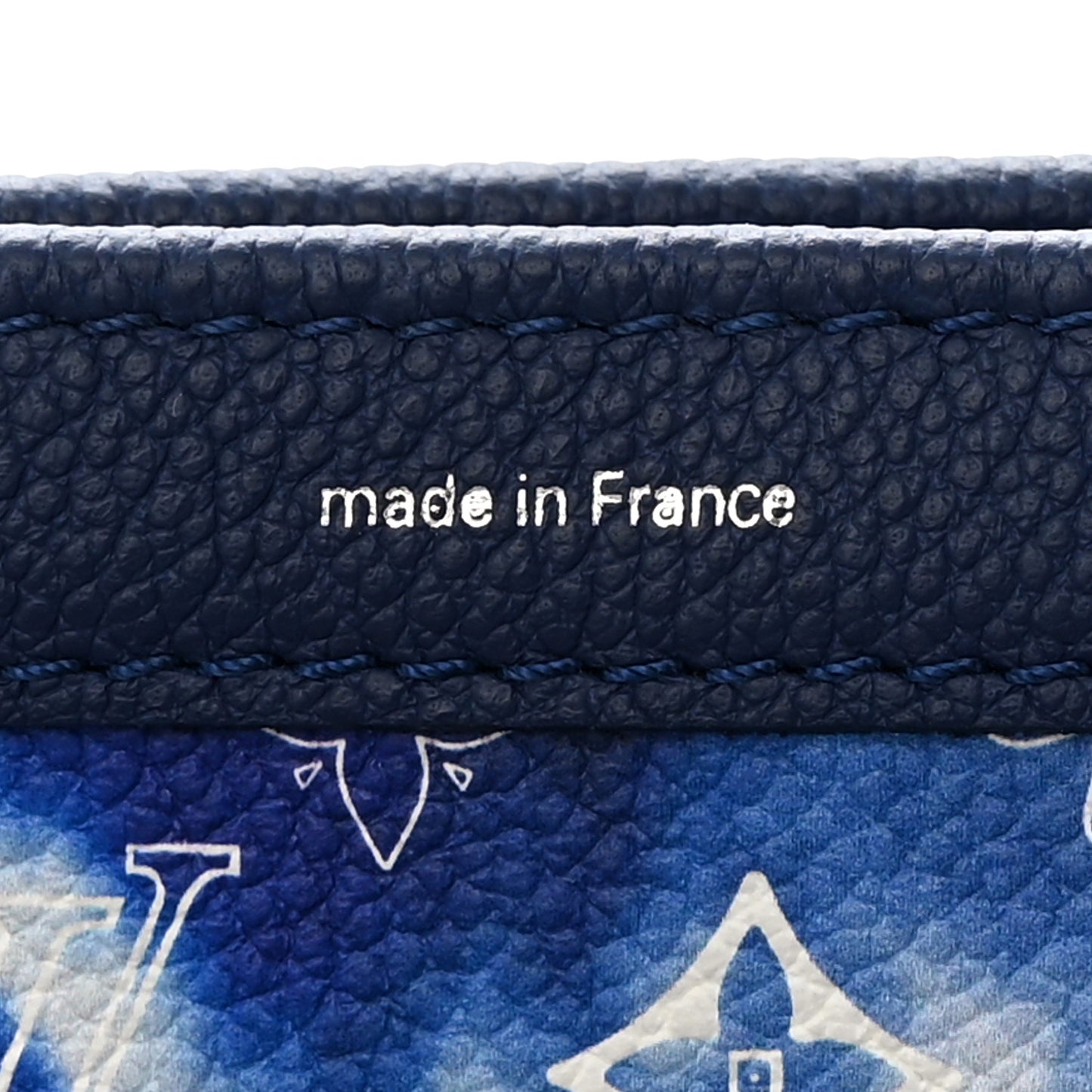 Cowhide Monogram Bandana Wearable Wallet Blue