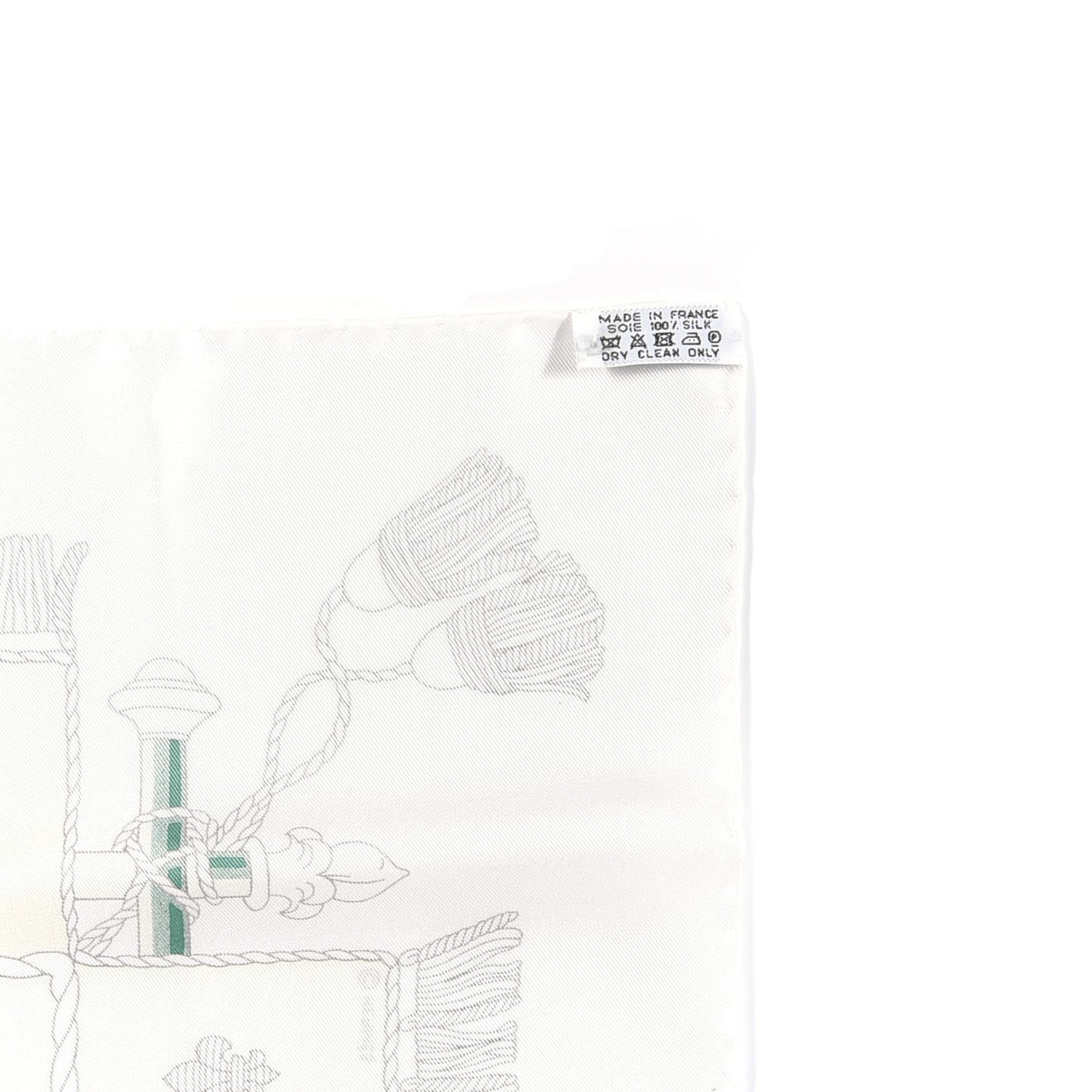 Silk Vue Du Carrosse De La Galere La Reale Scarf 90 Blanc Creme Rouge
