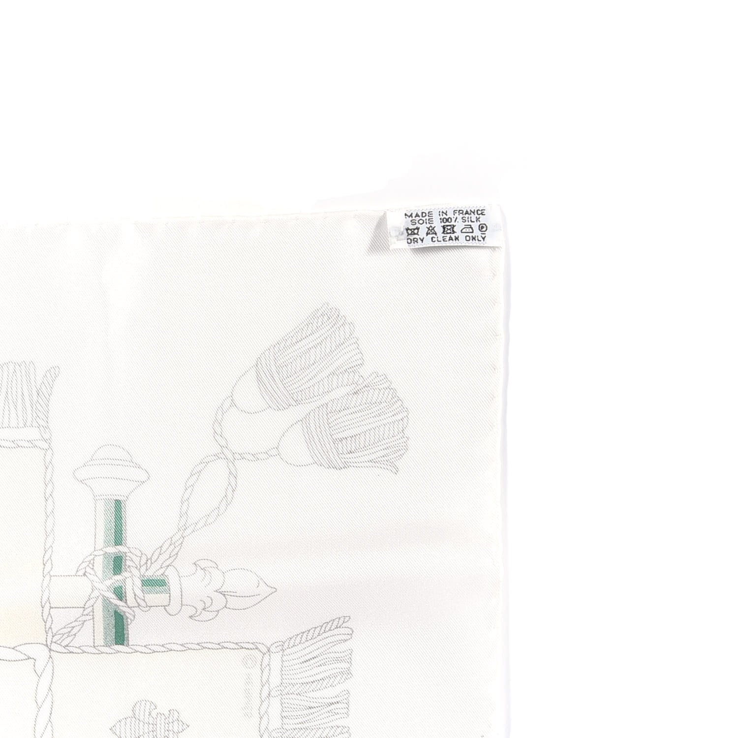 Hermes Silk Vue Du Carrosse De La Galere La Reale Scarf 90 Blanc Creme Rouge 6 of 6