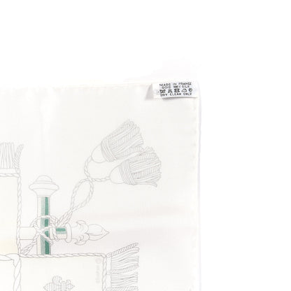 Hermes Silk Vue Du Carrosse De La Galere La Reale Scarf 90 Blanc Creme Rouge 6 of 6