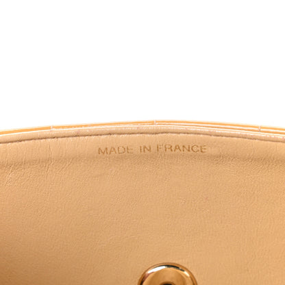 Chanel Patent Quilted East West Chocolate Bar Flap Beige 7 of 11