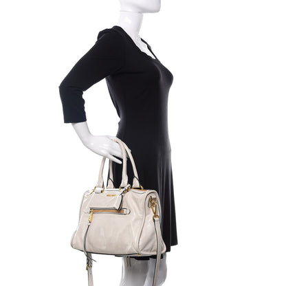Miu Miu Vitello Shine Zip Tote Talco 3 of 14