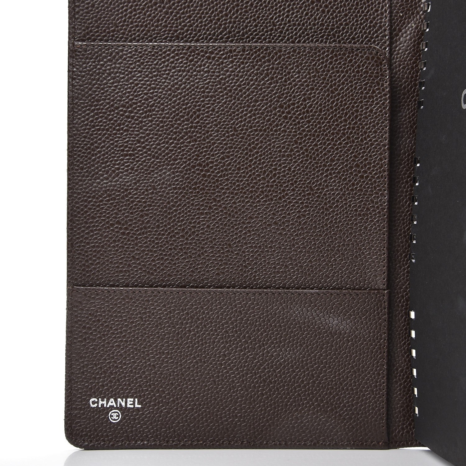 Chanel Caviar Quilted Notebook Agenda Cover Brown 9 of 9