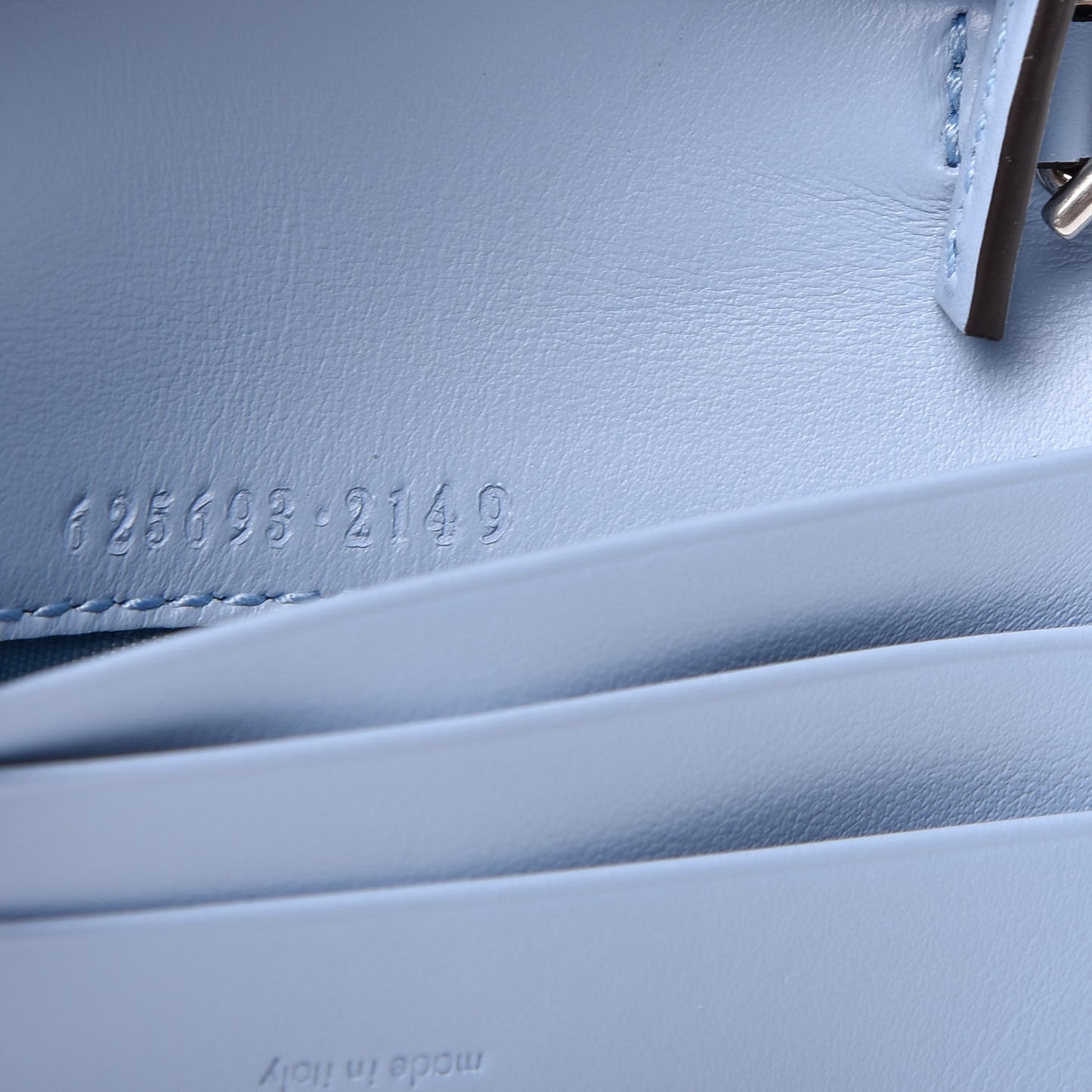 Calfskin Matelasse GG Marmont Mini Wallet On Chain Porcelain Light Blue