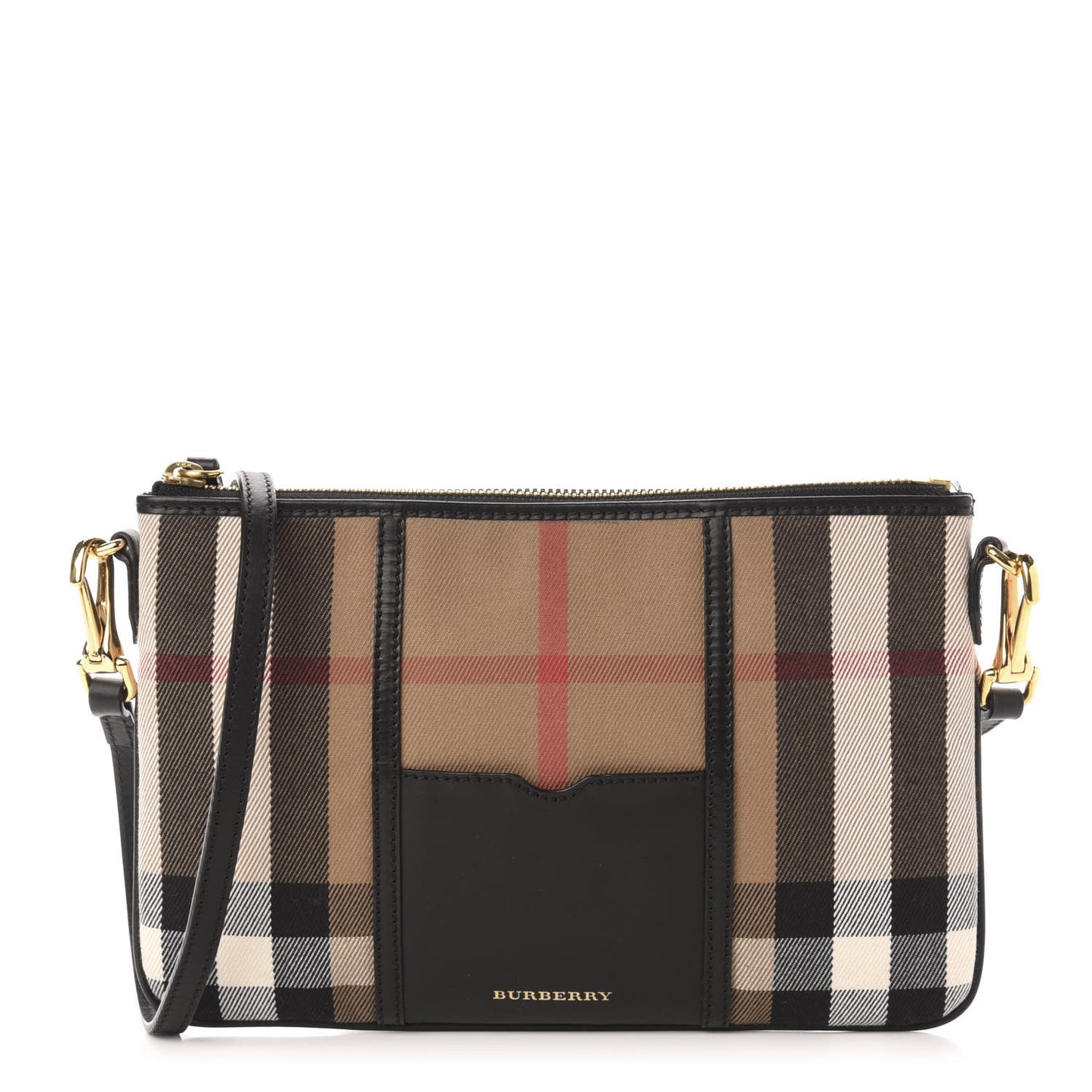 House Check Peyton Crossbody Clutch Bag Black