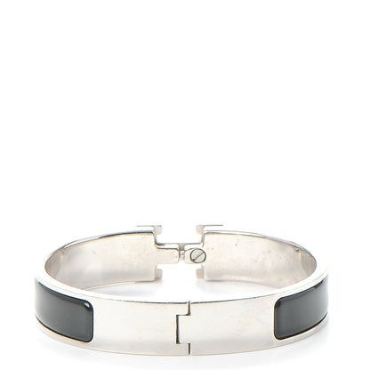 Hermes Enamel Narrow Clic Clac H Bracelet PM Black 3 of 5
