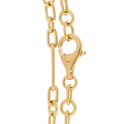 Foundrae 18K Yellow Gold Fine Mixed Clip Chain Necklace 32" 5 of 5