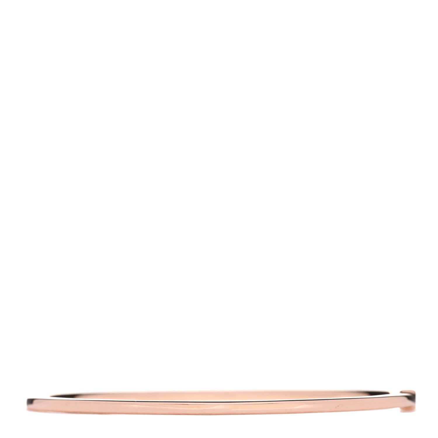 Tiffany 18K Rose Gold Diamond Metro Hinged Bangle Bracelet 2 of 3