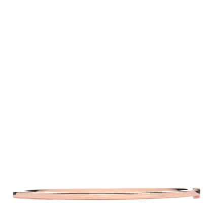 Tiffany 18K Rose Gold Diamond Metro Hinged Bangle Bracelet 2 of 3