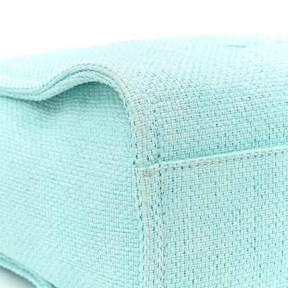 Chanel Woven Straw Raffia Small Deauville Tote Turquoise 10 of 13