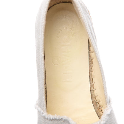 Chanel Linen CC Espadrilles 36 Beige Black 9 of 11
