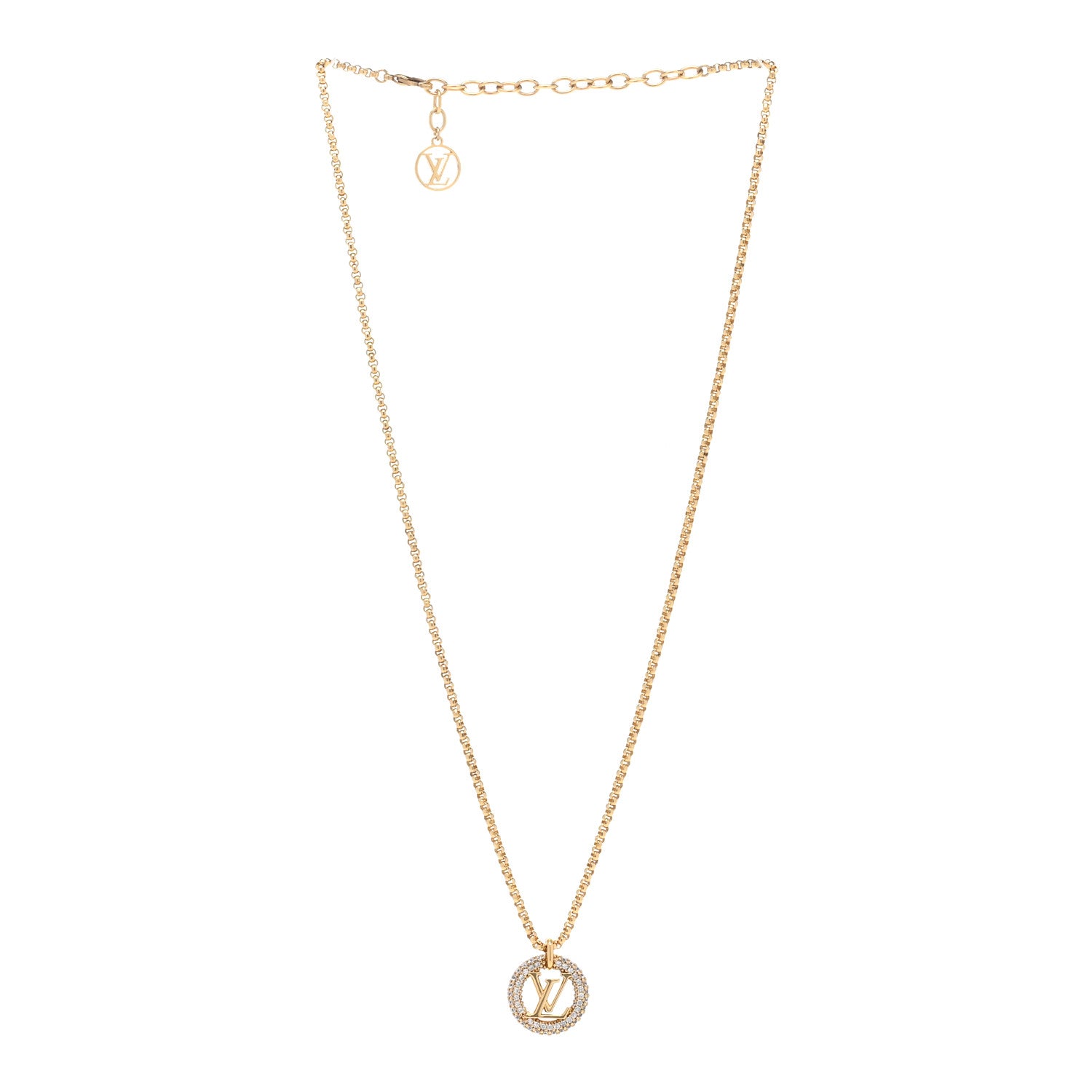 Louis Vuitton Metal Crystal Louise By Night Necklace 3 of 7