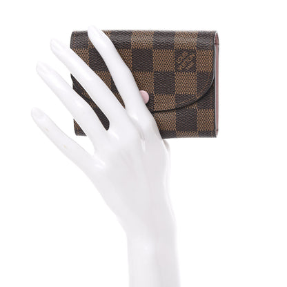 Louis Vuitton Damier Ebene Rosalie Coin Purse Rose Ballerine 2 of 7