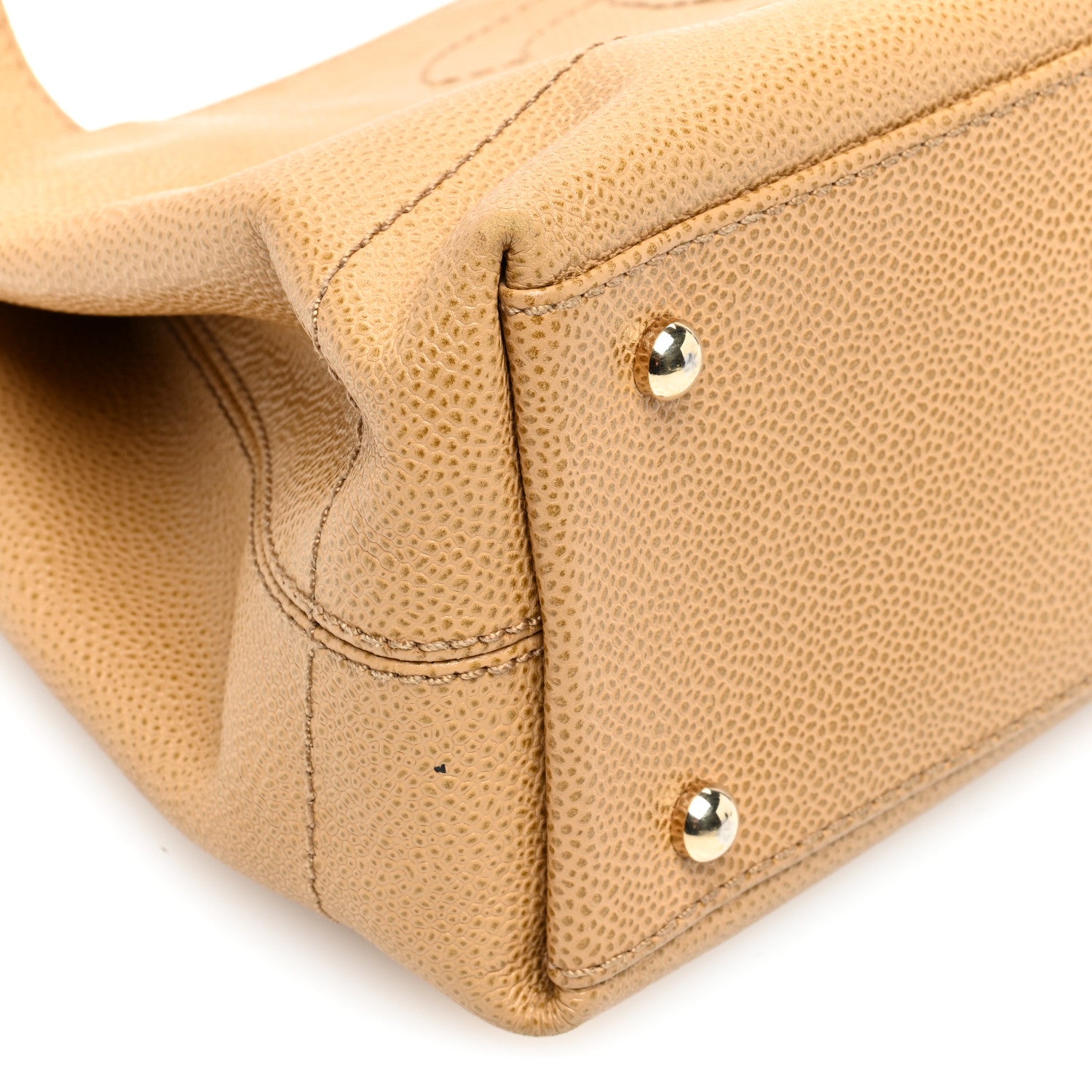 Chanel Caviar CC Shoulder Bag Beige 9 of 11