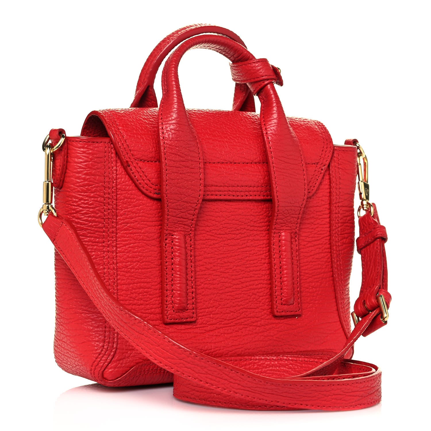 3.1 Phillip Lim Textured Calfskin Mini Pashli Satchel Red 2 of 12