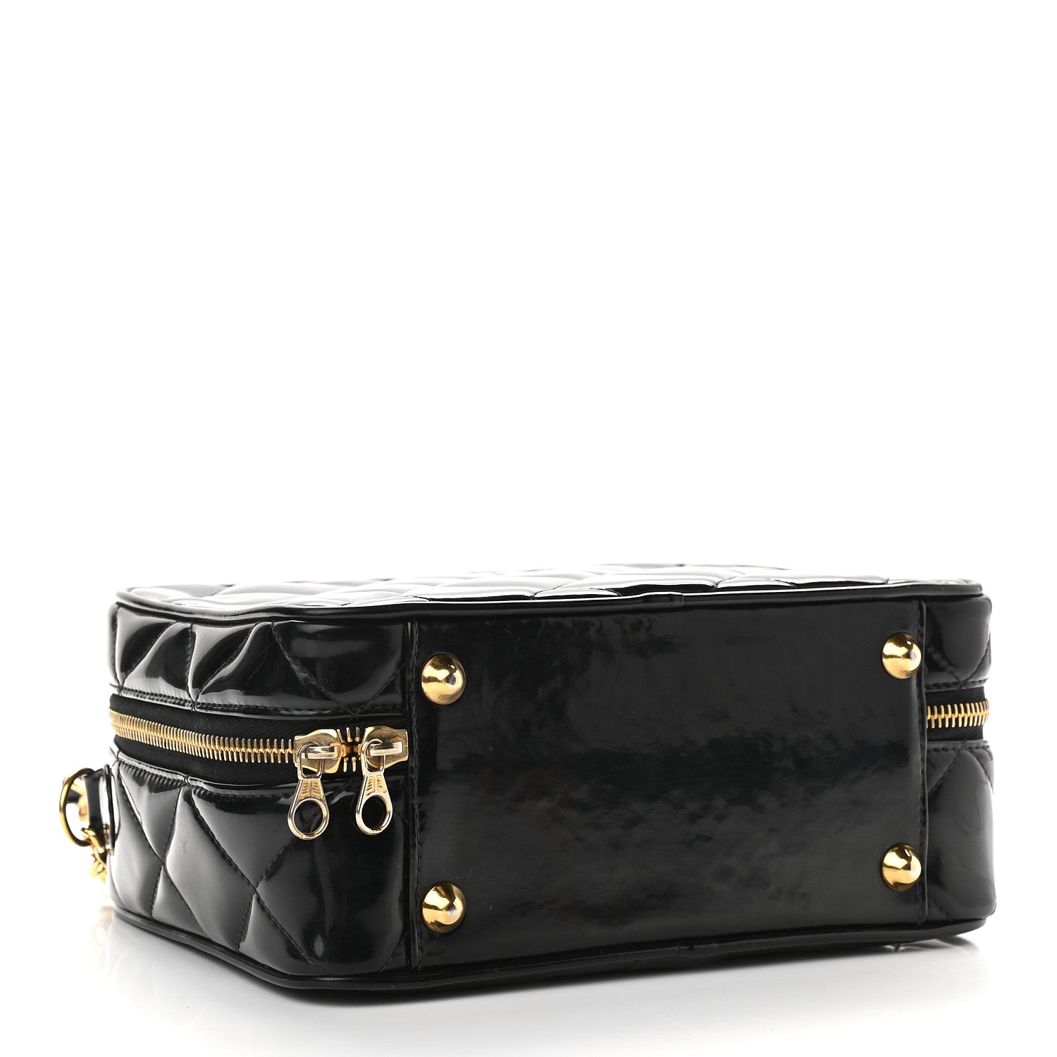 Chanel Patent Quilted Vanity Case Black 4 of 13