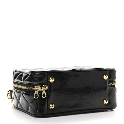 Chanel Patent Quilted Vanity Case Black 4 of 13