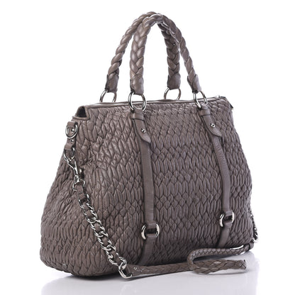 Miu Miu Nappa Matelasse Shopping Tote Argilla 2 of 17