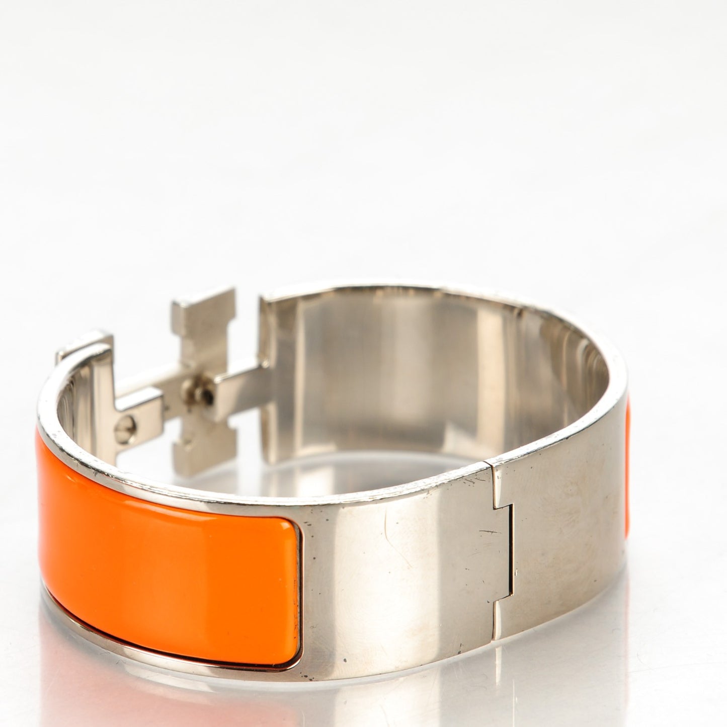 Enamel Wide Clic Clac H Bracelet PM Orange