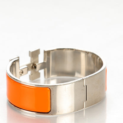 Hermes Enamel Wide Clic Clac H Bracelet PM Orange 5 of 6