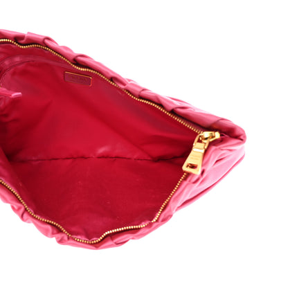 Prada Satin Raso Evening Clutch Fuxia 5 of 10