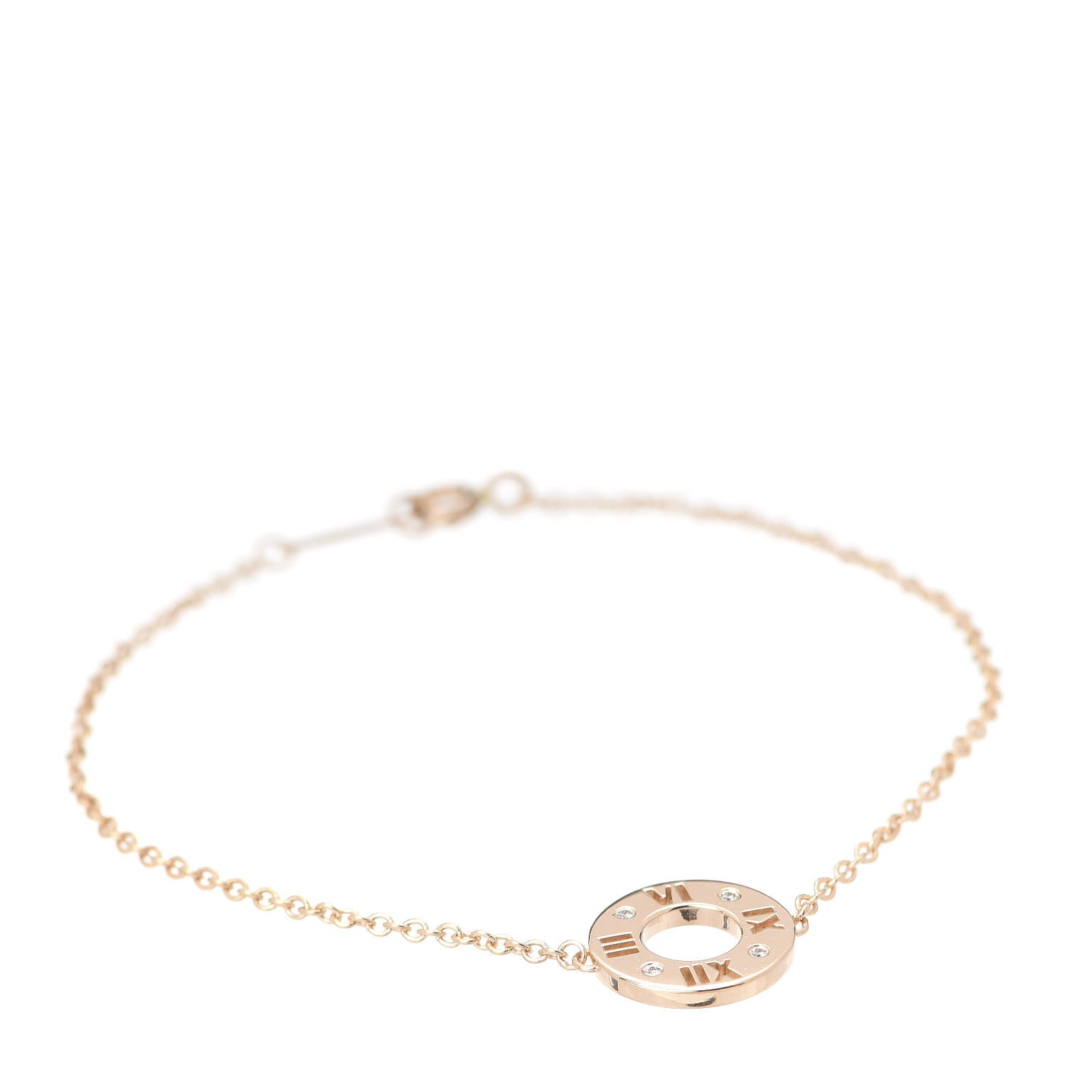 Tiffany 18K Rose Gold Diamond Atlas Pierced Bracelet 1 of 5