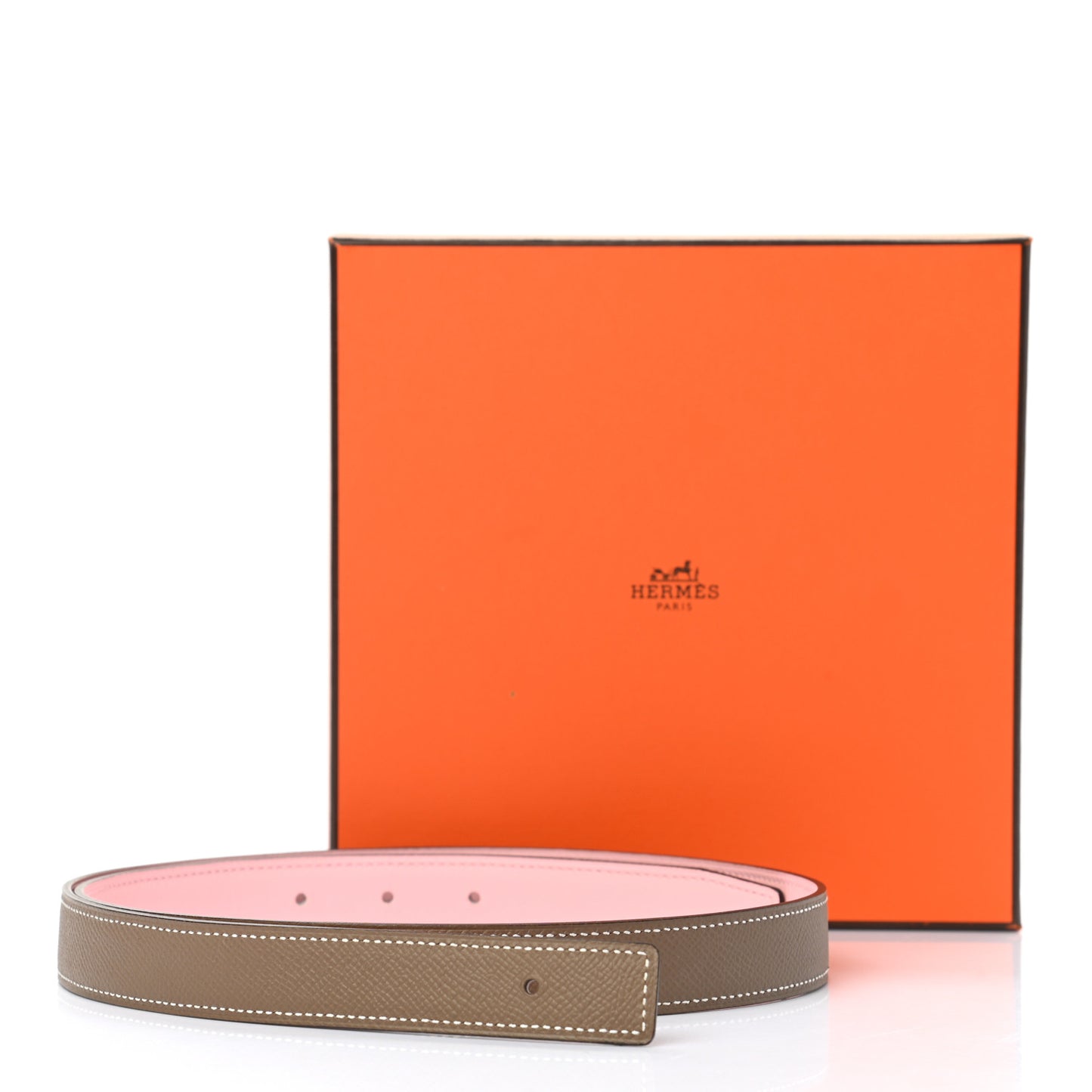 Swift Epsom 24mm Belt Strap 90 Rose Sakura Etoupe