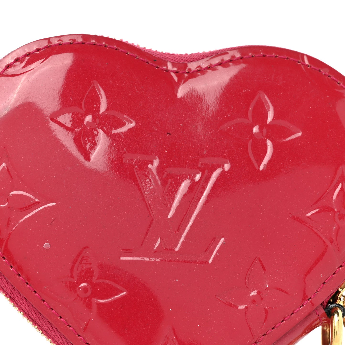 Vernis Heart Coin Purse Rose Indien