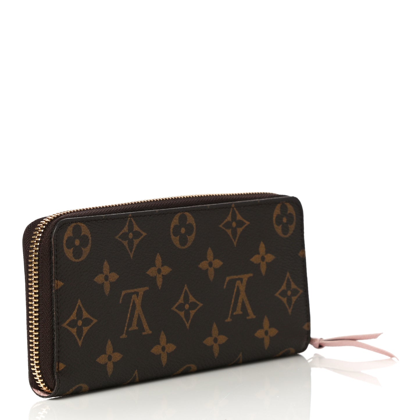 Monogram Clemence Wallet Rose Ballerine