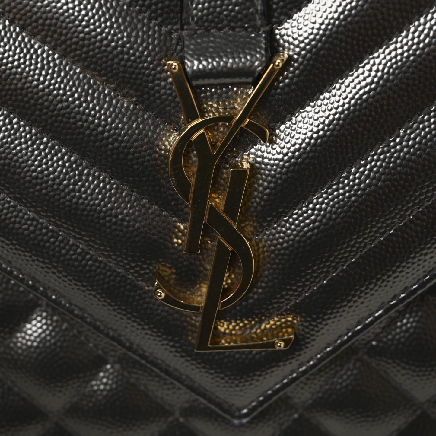 Grain De Poudre Textured Mixed Matelasse Medium Triquilt Monogram Satchel Piombo