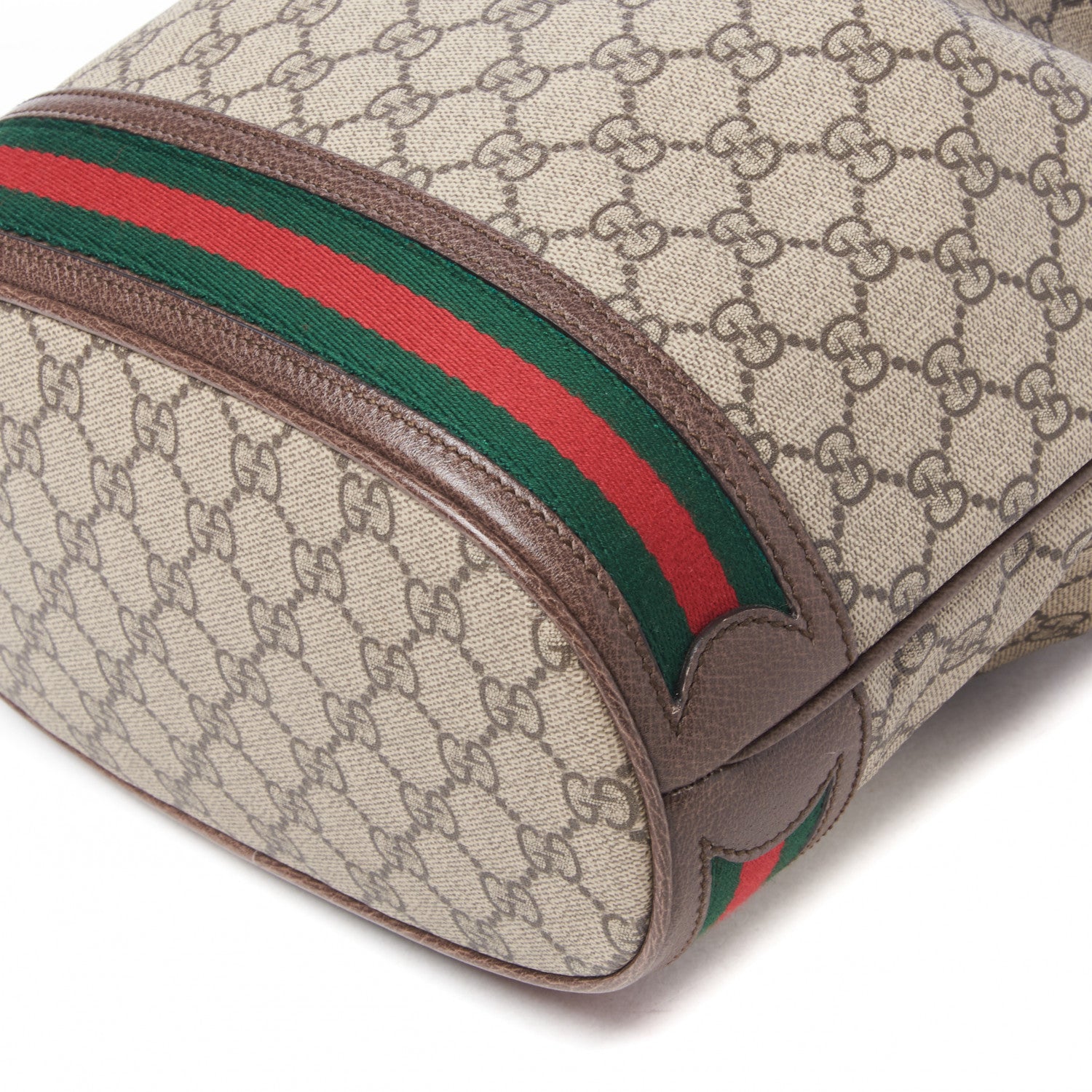 Gucci GG Supreme Monogram Web Ophidia Bucket Bag Brown 5 of 8