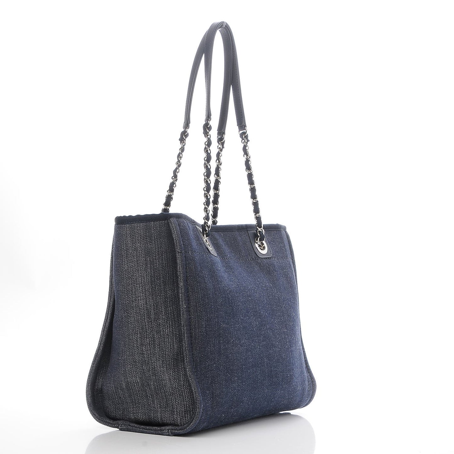 Canvas Small Deauville Tote Dark Blue