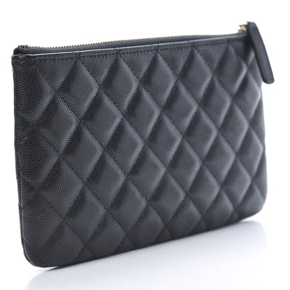 Chanel Caviar Quilted Small French New Wave CC Pouch Black 3 of 8