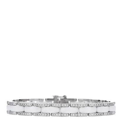 Chanel 18K White Gold Diamond Ceramic Ultra Bracelet White 1 of 3