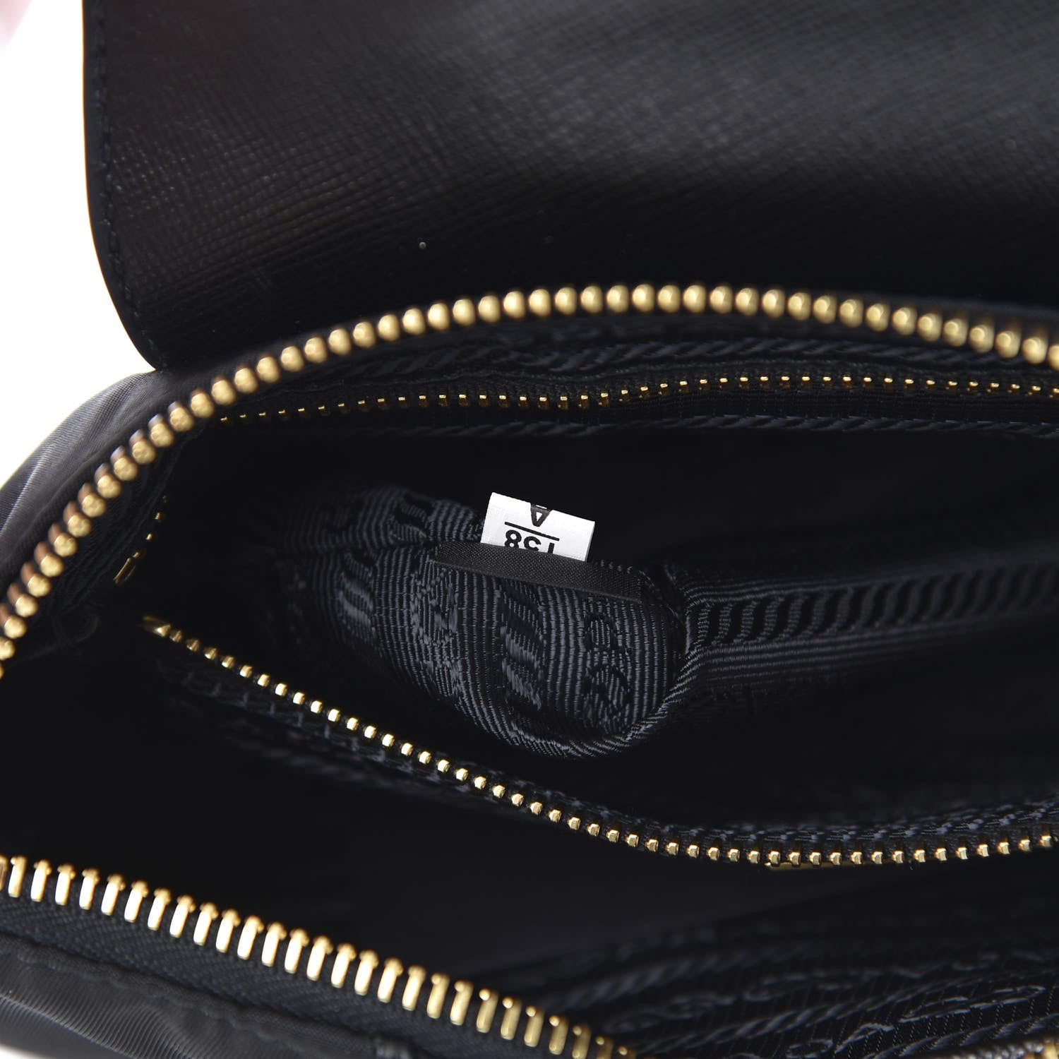 Prada Tessuto Nylon Saffiano Crossbody Bag Black 8 of 11