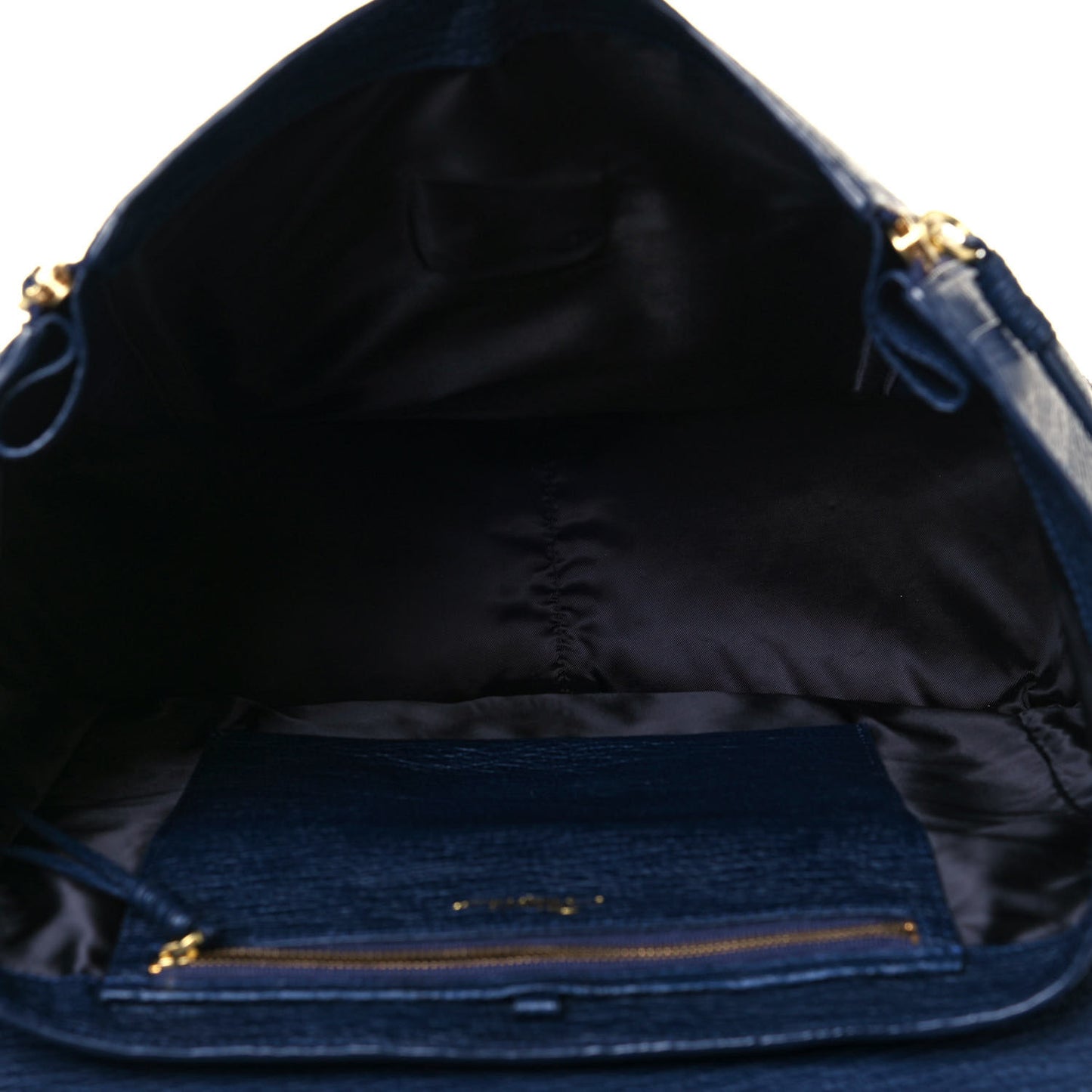 Textured Calfskin Large Pashli Satchel Ink