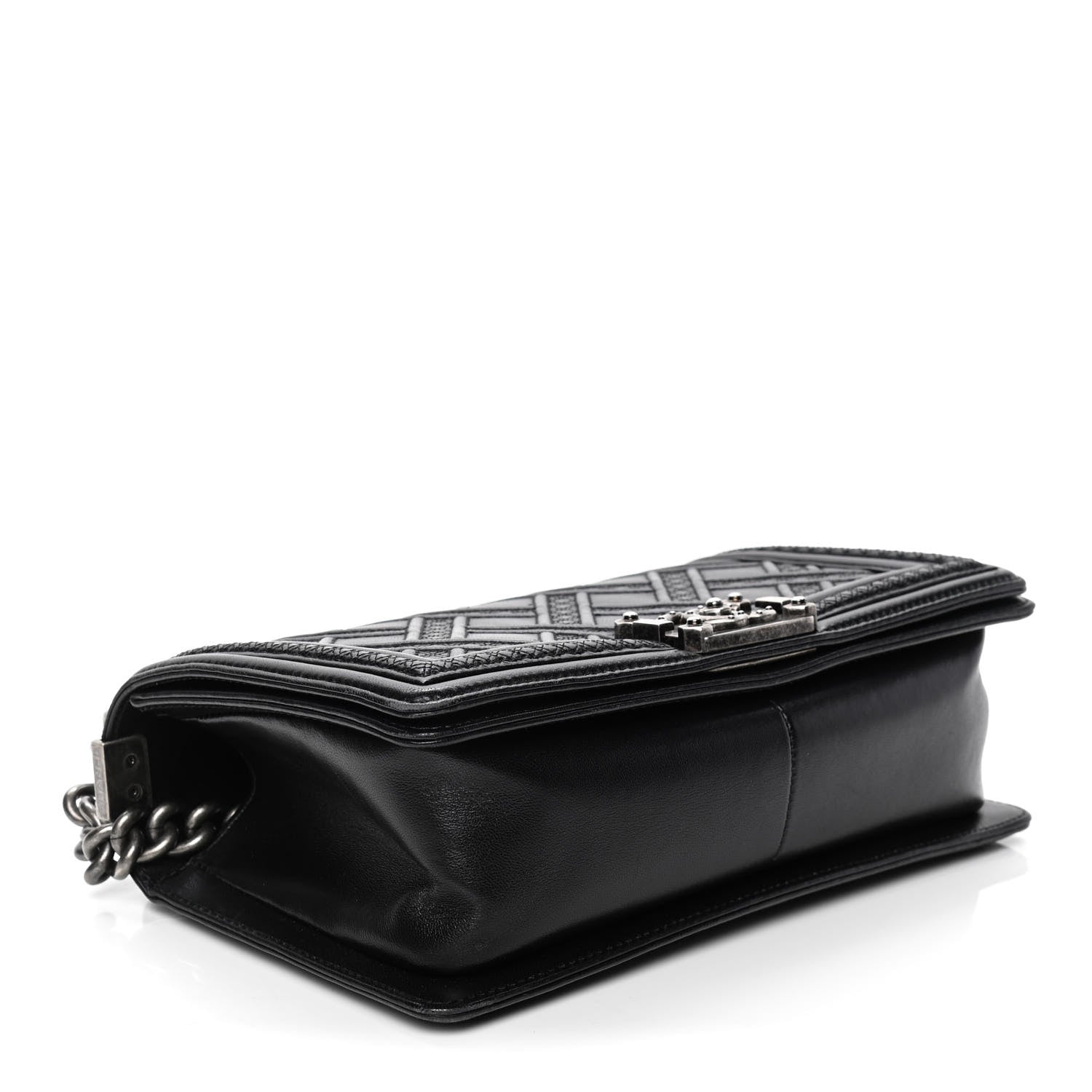 Chanel Lambskin Stitched Medium Boy Flap Black 3 of 4