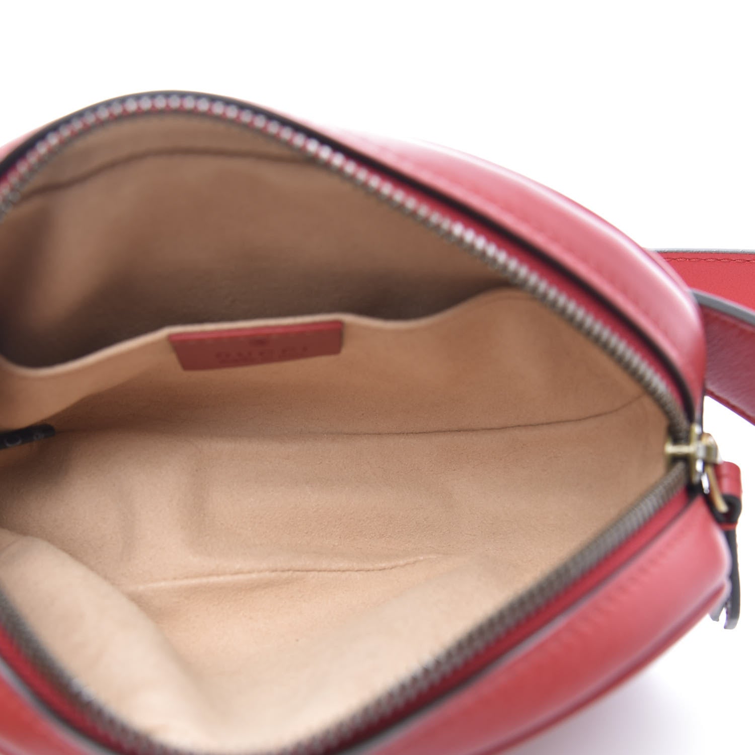 Gucci Calfskin Matelasse GG Marmont Belt Bag 95 38 Hibiscus Red 5 of 13