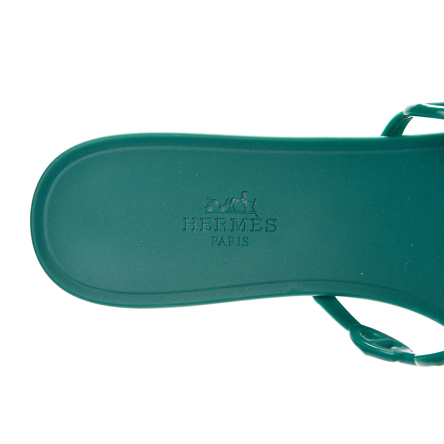 Hermes Rubber Chaine d'Ancre Rivage Sandals 38 Vert d'Ete 7 of 7