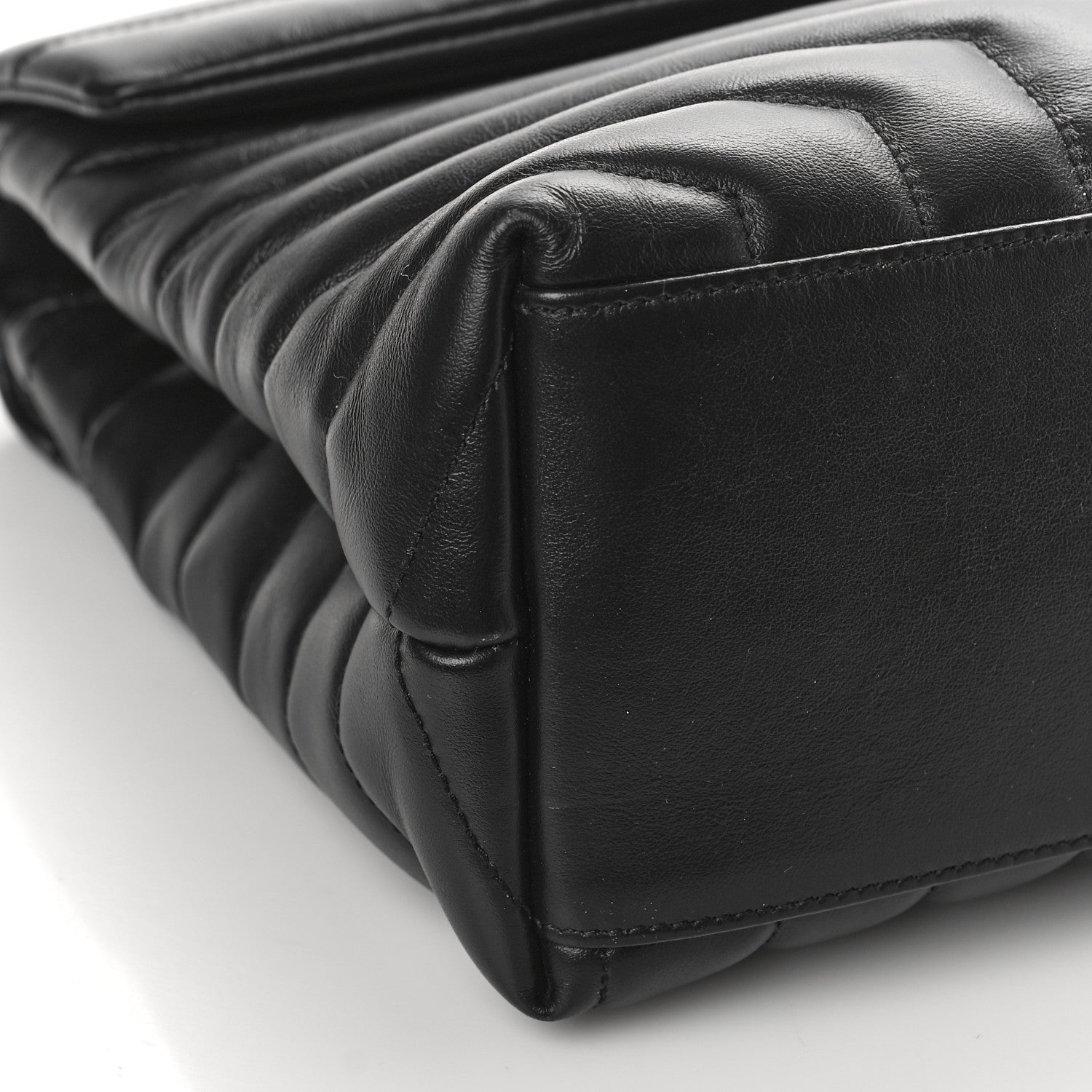 Saint Laurent Calfskin Y Quilted Monogram Monochrome Medium Loulou Chain Satchel Black 8 of 10