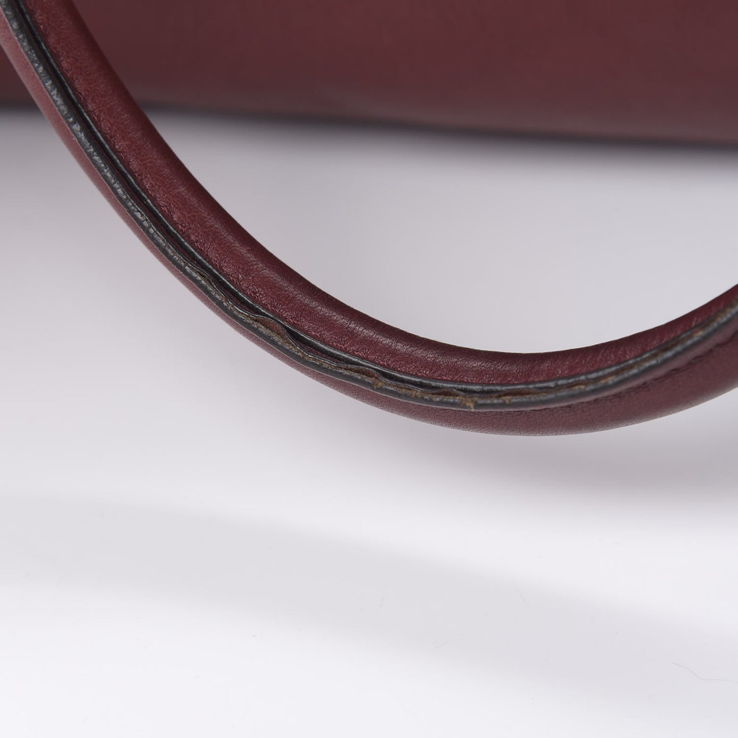 Grained Calfskin Suede Satchel Red