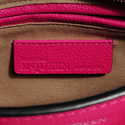 Alexander McQueen Grainy Calfskin Mini Padlock Zip Satchel Pink 5 of 7