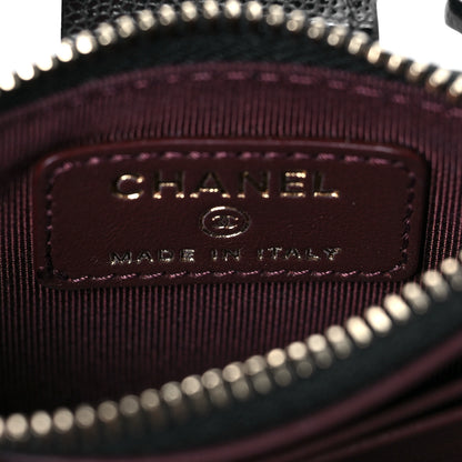 Chanel Caviar Quilted Compact Zipped Pocket Wallet Black 7 of 8