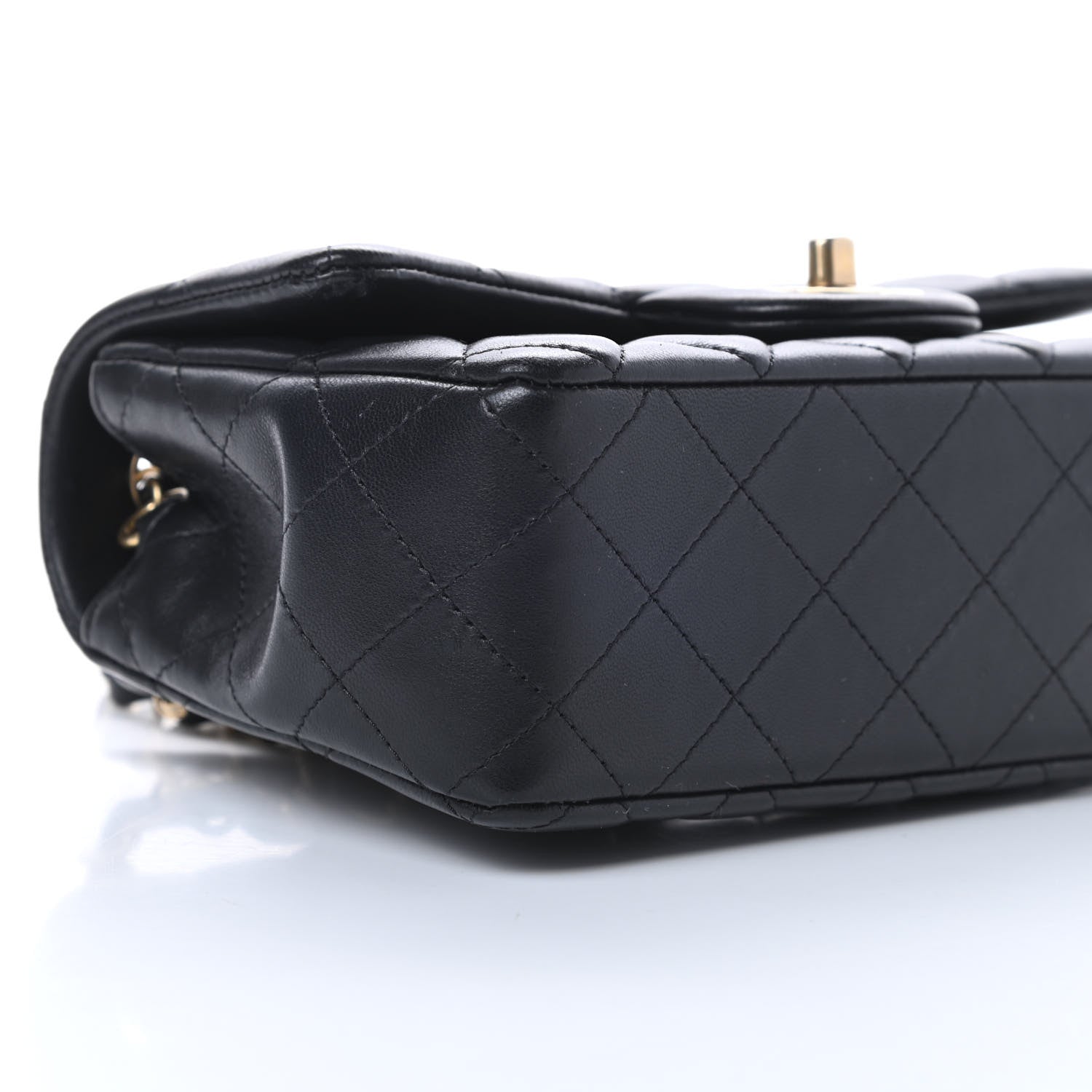 Chanel Lambskin Quilted Mini Rectangular Flap Black 9 of 15