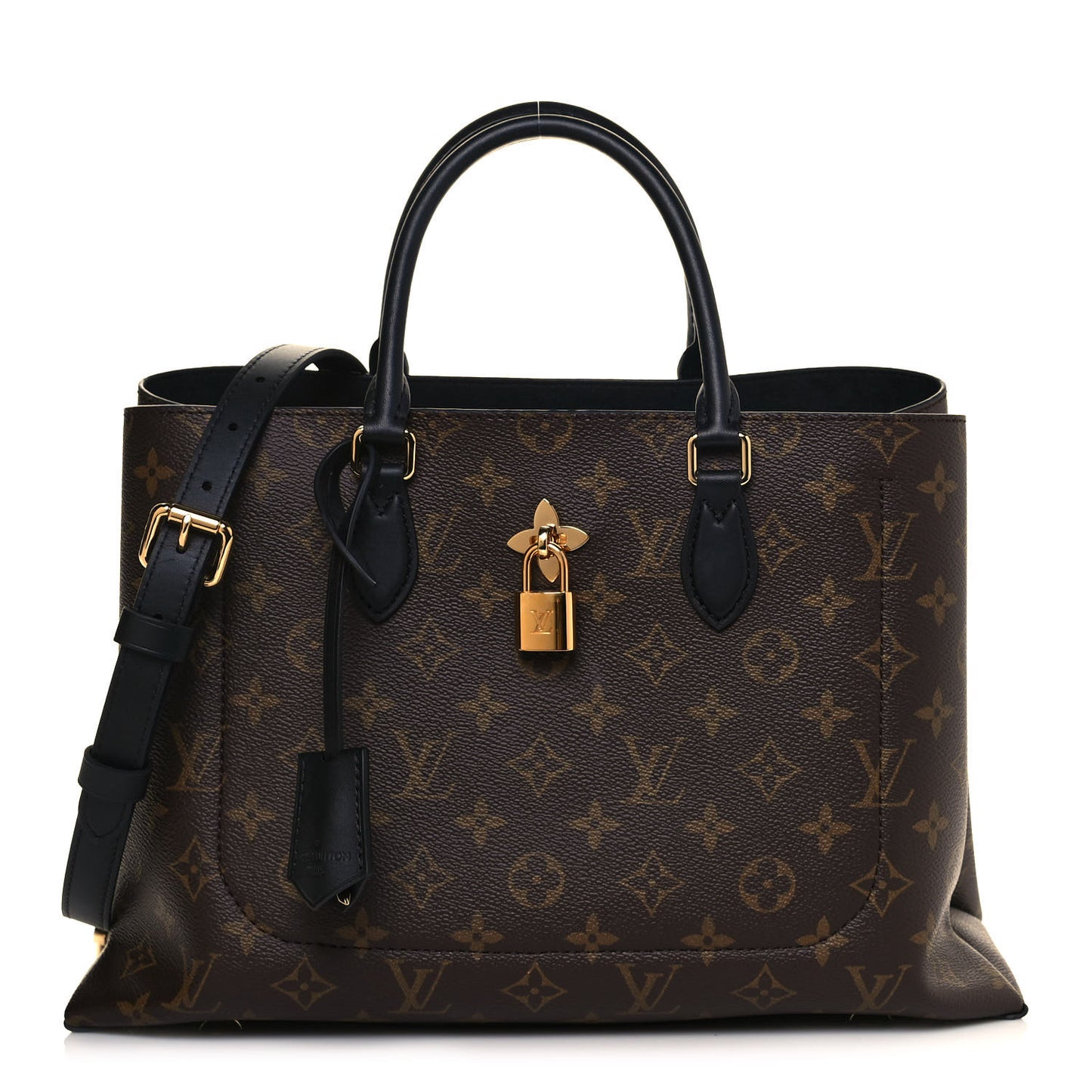 Monogram Flower Tote Black