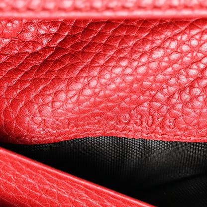 Gucci Pebbled Calfskin Animalier Card Case Red 7 of 8